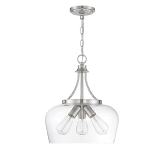 Octave Three Light Pendant in Satin Nickel