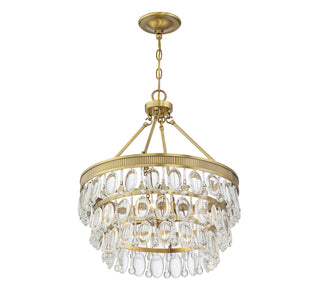Windham Four Light Pendant in Warm Brass