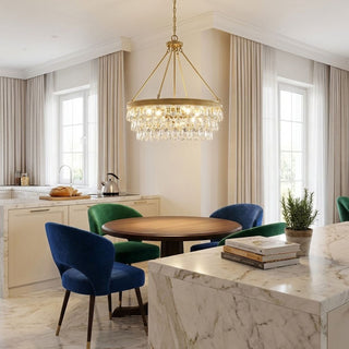Windham Six Light Pendant in Warm Brass