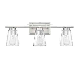 Calhoun Three Light Bathroom Vanity in Satin Nickel
