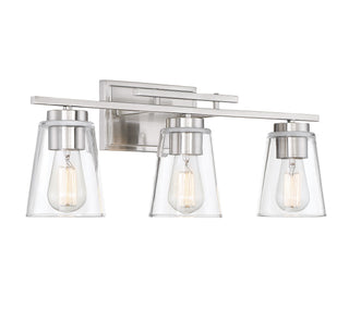 Calhoun Three Light Bathroom Vanity in Satin Nickel