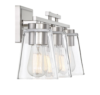 Calhoun Three Light Bathroom Vanity in Satin Nickel