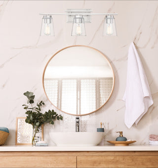 Calhoun Three Light Bathroom Vanity in Satin Nickel