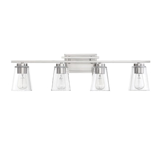 Calhoun Four Light Bathroom Vanity in Satin Nickel