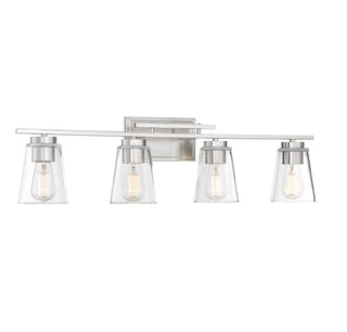 Calhoun Four Light Bathroom Vanity in Satin Nickel