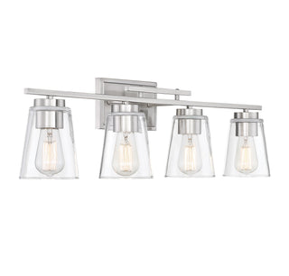 Calhoun Four Light Bathroom Vanity in Satin Nickel