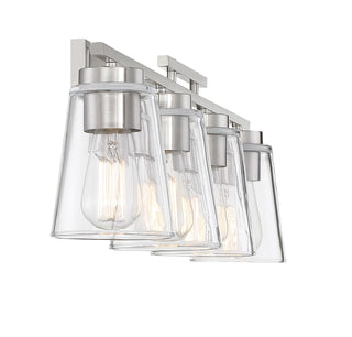 Calhoun Four Light Bathroom Vanity in Satin Nickel