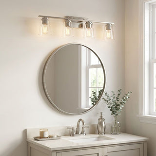 Calhoun Four Light Bathroom Vanity in Satin Nickel