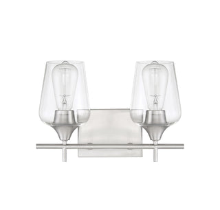 Octave Two Light Bath Bar in Satin Nickel
