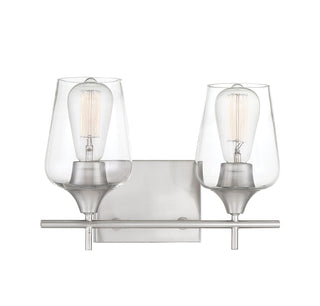 Octave Two Light Bath Bar in Satin Nickel