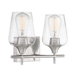 Octave Two Light Bath Bar in Satin Nickel