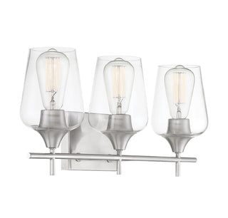 Octave Three Light Bath Bar in Satin Nickel