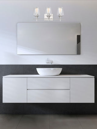 Octave Three Light Bath Bar in Satin Nickel