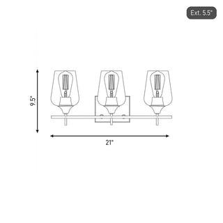Octave Three Light Bath Bar in Satin Nickel