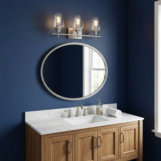 Octave Three Light Bath Bar in Satin Nickel