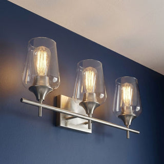 Octave Three Light Bath Bar in Satin Nickel