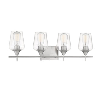 Octave Four Light Bath Bar in Satin Nickel
