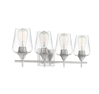 Octave Four Light Bath Bar in Satin Nickel