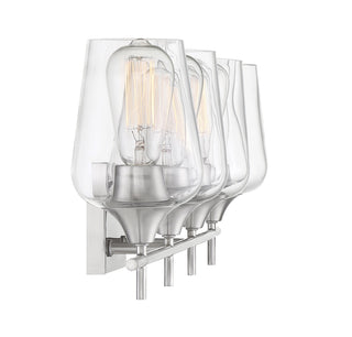 Octave Four Light Bath Bar in Satin Nickel