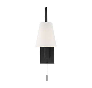 Owen One Light Wall Sconce in Matte Black