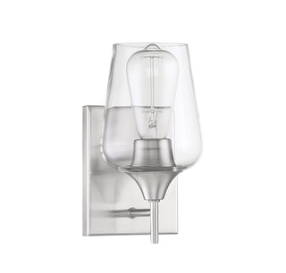 Octave One Light Wall Sconce in Satin Nickel