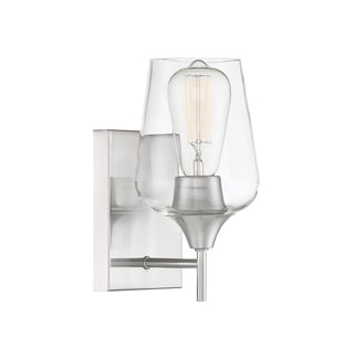 Octave One Light Wall Sconce in Satin Nickel