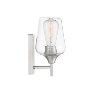 Octave One Light Wall Sconce in Satin Nickel