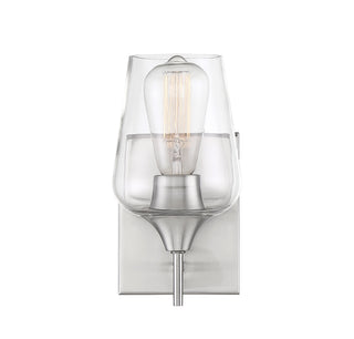 Octave One Light Wall Sconce in Satin Nickel
