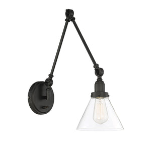 Drake One Light Wall Sconce in Matte Black
