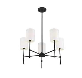 Mchan Five Light Chandelier in Matte Black