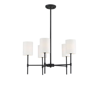 Mchan Five Light Chandelier in Matte Black