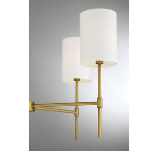 Mchan Five Light Chandelier in Natural Brass
