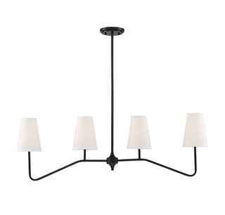 Meridian - M10078ORB - Four Light Linear Chandelier - Mchan - Oil Rubbed Bronze