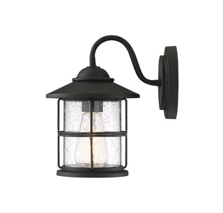 Moutd One Light Outdoor Wall Lantern in Matte Black