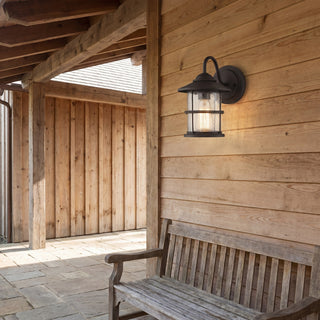 Moutd One Light Outdoor Wall Lantern in Matte Black