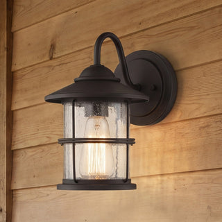 Moutd One Light Outdoor Wall Lantern in Matte Black