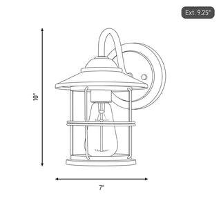 Moutd One Light Outdoor Wall Lantern in Matte Black