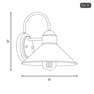 Moutd One Light Outdoor Wall Lantern in Oil Rubbed Bronze