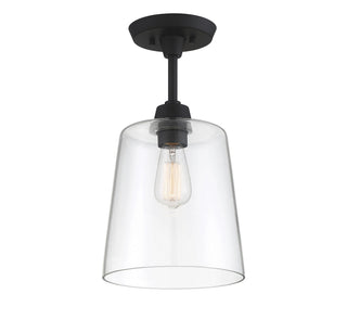 Meridian - M60010MBK - One Light Semi-Flush Mount - Msemi - Matte Black