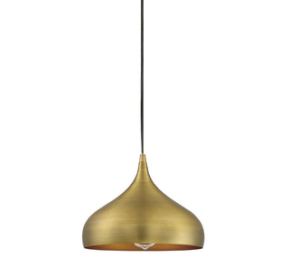 Mmin2 One Light Mini Pendant in Natural Brass