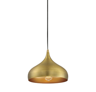 Mmin2 One Light Mini Pendant in Natural Brass