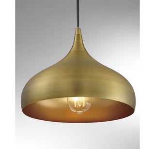 Mmin2 One Light Mini Pendant in Natural Brass