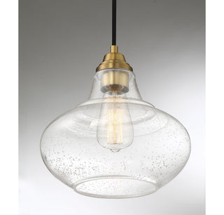 Mmin2 One Light Mini Pendant in Natural Brass