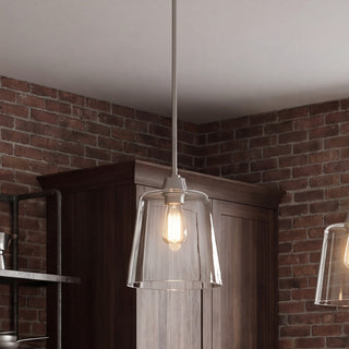 Mpend One Light Pendant in Brushed Nickel