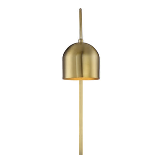 Mscon One Light Wall Sconce in Natural Brass