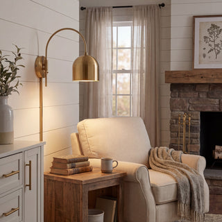 Mscon One Light Wall Sconce in Natural Brass