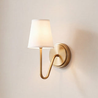 Mscon One Light Wall Sconce in Natural Brass