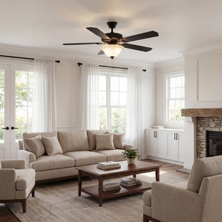 First Value 52" Ceiling Fan in Matte Black