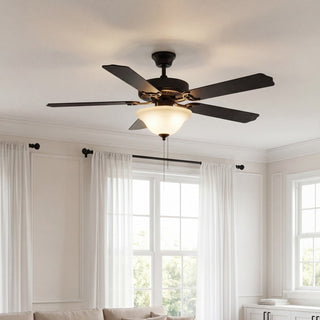 First Value 52" Ceiling Fan in Matte Black