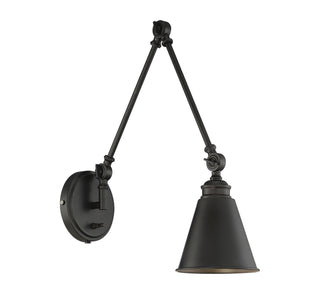 Morland One Light Wall Sconce in Matte Black